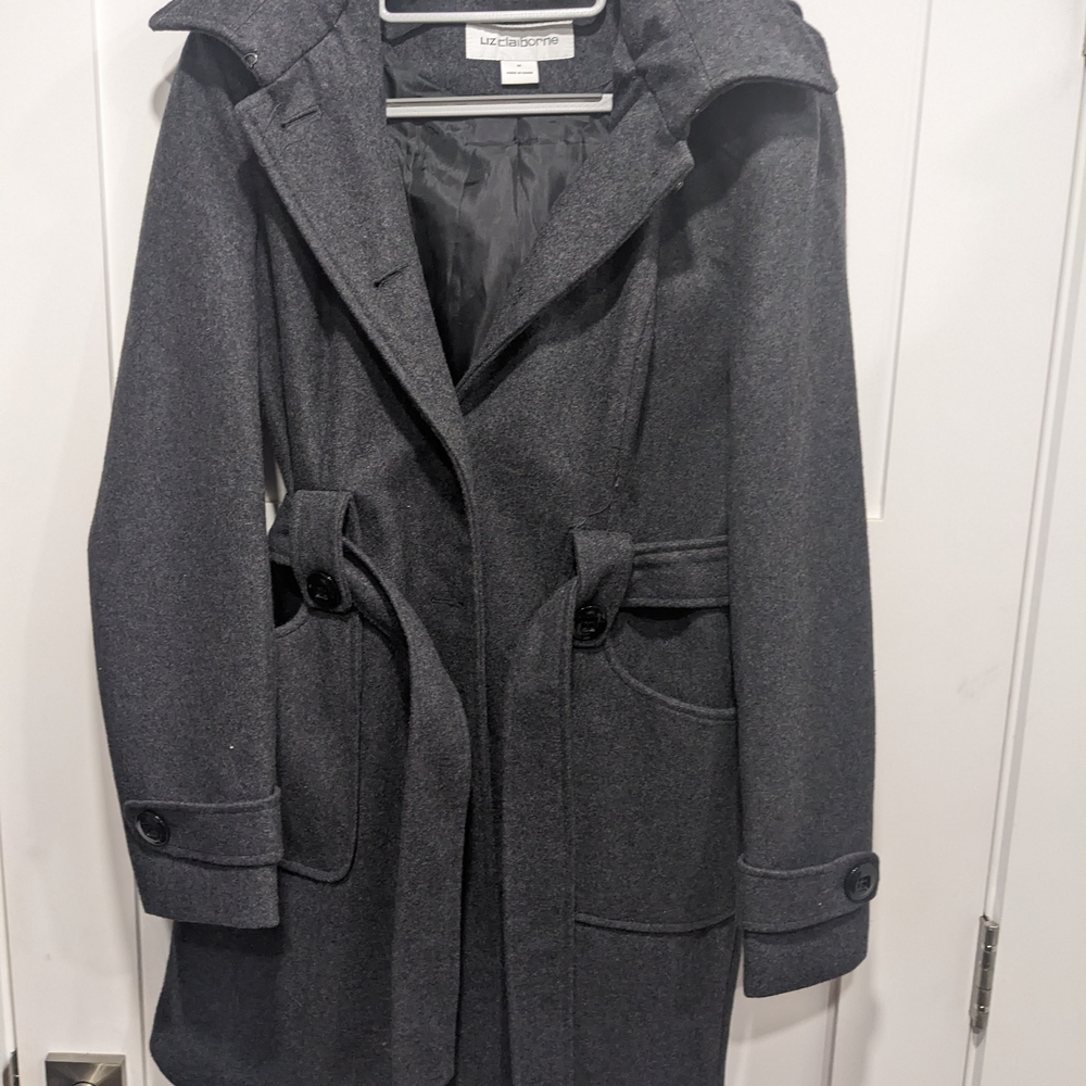 Liz Claiborne Women's Gray Wool Coat